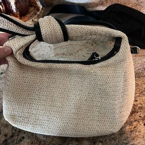 CROWN VINTAGE// knot ratan hobo bag